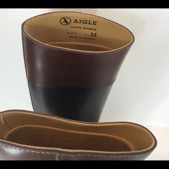 AIGLE COUPÉ SAUMUR FRENCH RIDING RAIN BARN BOOTS SZ EUR 36 US 6