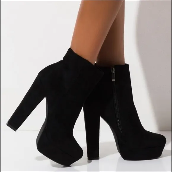 Akira Azalea Wang Suede Platform Boots