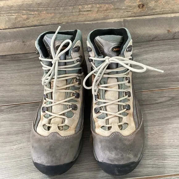 AKU Boots M 8.5 W 10 Unisex Mountaineering Hiking Waterproof Hiking Vibram Sole