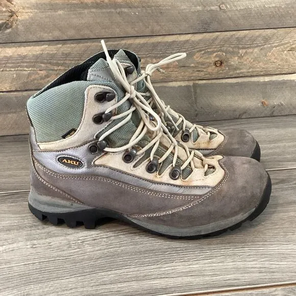 AKU Boots M 8.5 W 10 Unisex Mountaineering Hiking Waterproof Hiking Vibram Sole