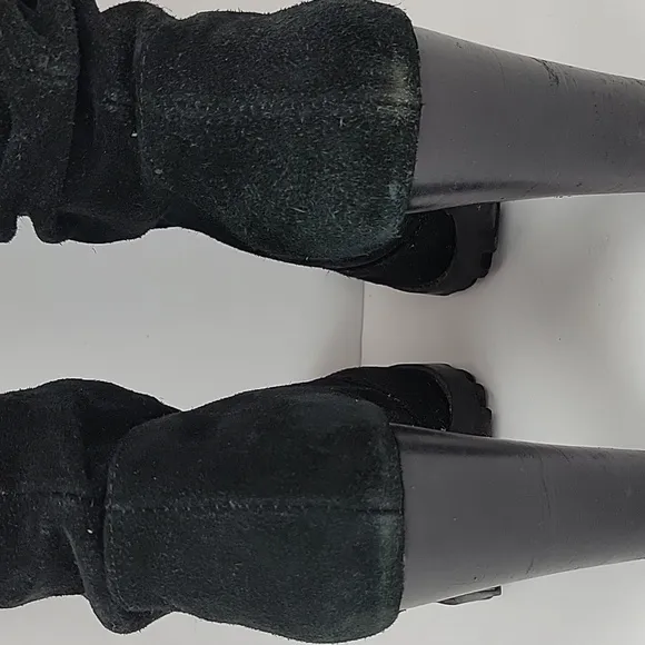 Aldo Acoecia Heeled Boots Black Suede Size 7
