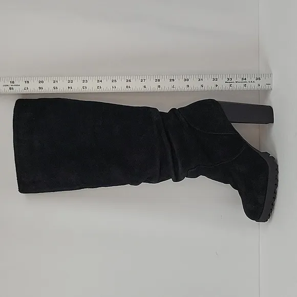 Aldo Acoecia Heeled Boots Black Suede Size 7