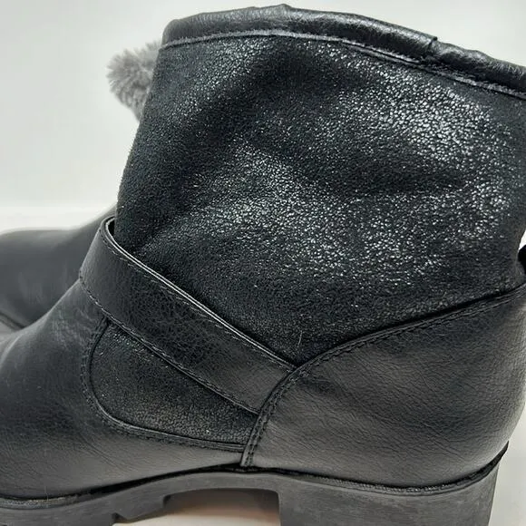 Aldo Women's Black Moto Ankle Boots Size 10