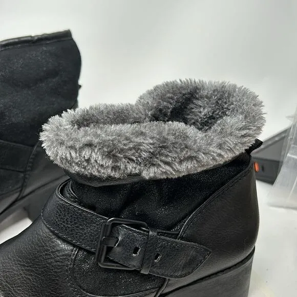 Aldo Women's Black Moto Ankle Boots Size 10