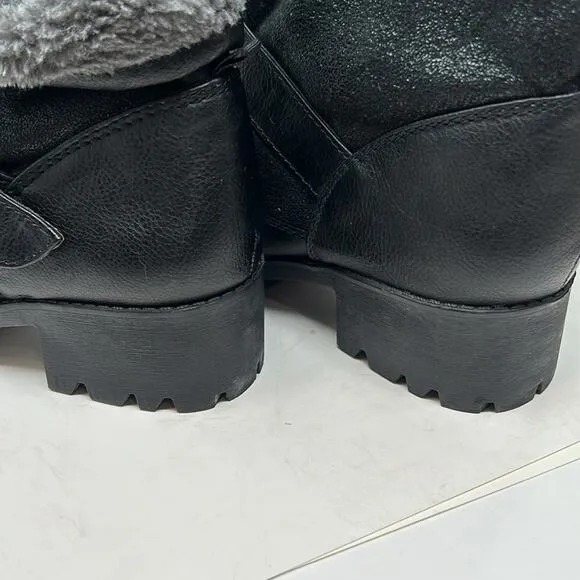 Aldo Women's Black Moto Ankle Boots Size 10