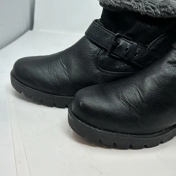 Aldo Women's Black Moto Ankle Boots Size 10