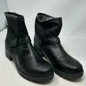 Aldo Women's Black Moto Ankle Boots Size 10