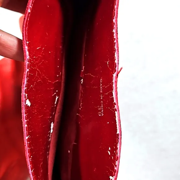 Aldo Womens Red Leather Riding Boots Size 39