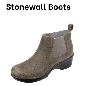 Alegria Ever Stonewall Boots Gray Leather size 41 US 10.5-11