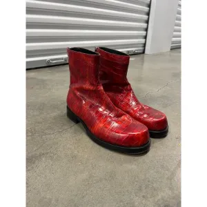 Alex 1017 9sm red Leather ankle boots EU 43 US men 10