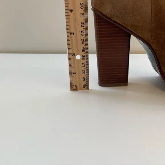 Alexander Wang Gia Suede Heeled boots sock bootie Ankle Size 37.5 leather brown