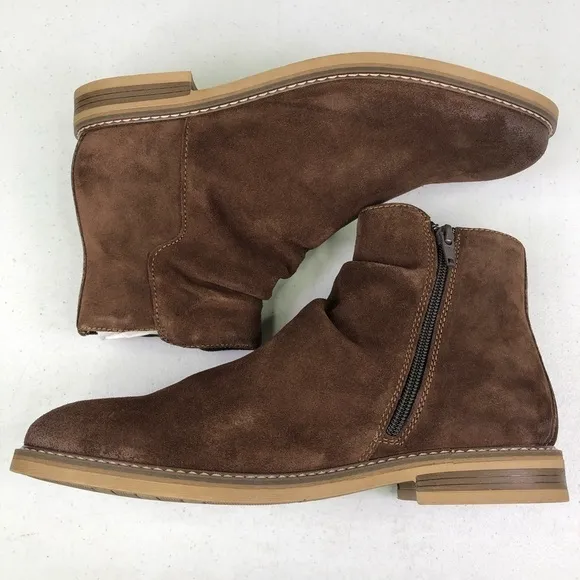Alfani Arlen Brown Suede Side Zip Boots