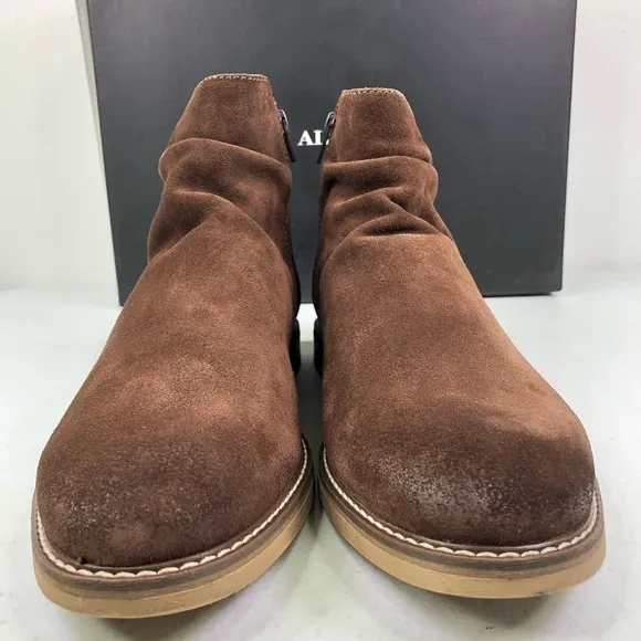 Alfani Arlen Brown Suede Side Zip Boots