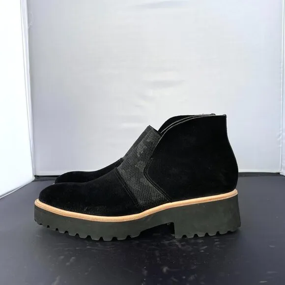 All Black Suede Black Bootie