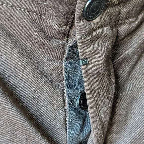 All Saints Stove Button Fly Chinos in Dark Brown Men's sz 33