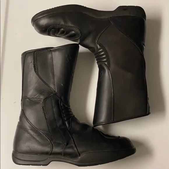 Alpinestars Cycle Racing Boots Black Leather Sz 9