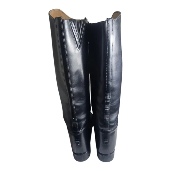 Amazonas Cavalier Riding Boots 8 XW Equestrian Black Leather Deadstock Condition