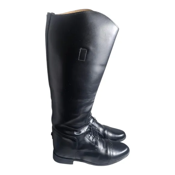 Amazonas Cavalier Riding Boots 8 XW Equestrian Black Leather Deadstock Condition