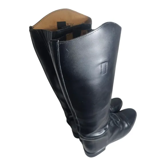 Amazonas Cavalier Riding Boots 8 XW Equestrian Black Leather Deadstock Condition