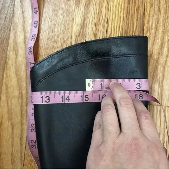 Andre Assous Saddle Up Black Waterproof Leather Knee High Riding Boots