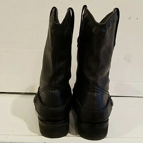 ANN TAYLOR LOFT BLACK LEATHER ANKLE‎ BOOTS