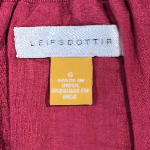 Anthropologie Leifsdottir Leather Skirt Burgundy 6