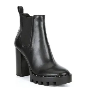 Antonio Melani Boots 10M Paiva Black Chunky Lug Sole Chelsea Booties