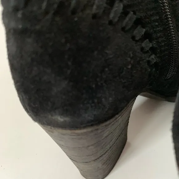 Aquatalia Black Suede Ankle Boots Booties Size 8