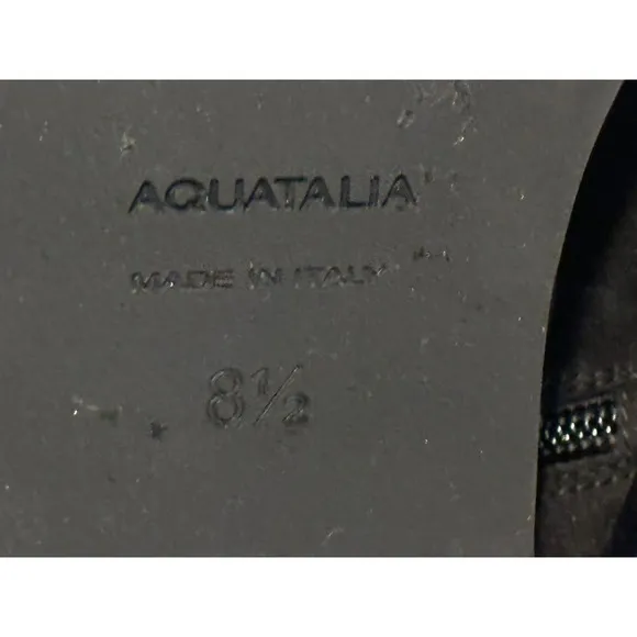 Aquatalia Black Suede Ankle Chelsea Boots‎ Square Toe With Zipper  8.5 MSRP $550