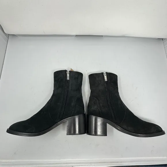 Aquatalia Brigitte Luxe Water Resistant Bootie Suede Leather Size 8 1/2 GUC