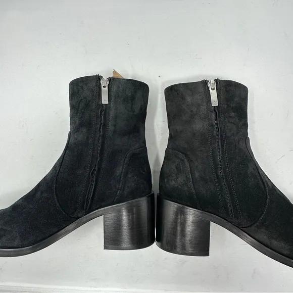 Aquatalia Brigitte Luxe Water Resistant Bootie Suede Leather Size 8 1/2 GUC