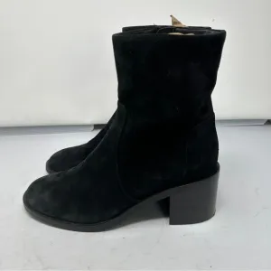 Aquatalia Brigitte Luxe Water Resistant Bootie Suede Leather Size 8 1/2 GUC