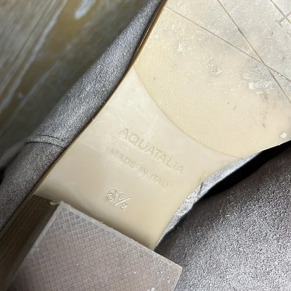 AQUATALIA FARIA Taupe Suede Weatherproof Ankle Boots 6.5