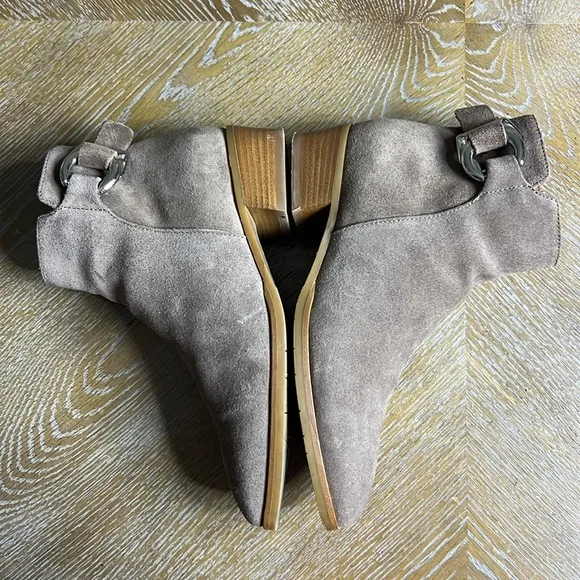 AQUATALIA FARIA Taupe Suede Weatherproof Ankle Boots 6.5