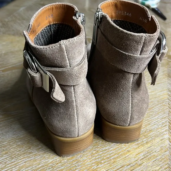 AQUATALIA FARIA Taupe Suede Weatherproof Ankle Boots 6.5