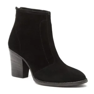 Aquatalia Faris Perforated Suede Ankle Boots Booties Black Suede Side 8 Western