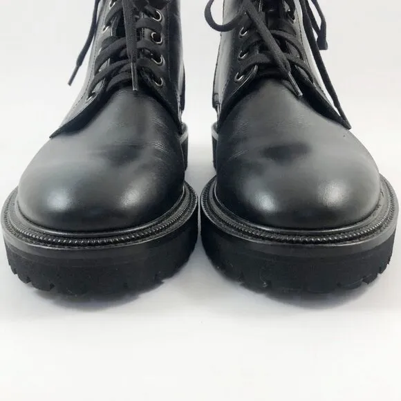 AQUATALIA Men's Patrizio Tumbled Calf Leather Zip Boots Retail $525 in Black 7