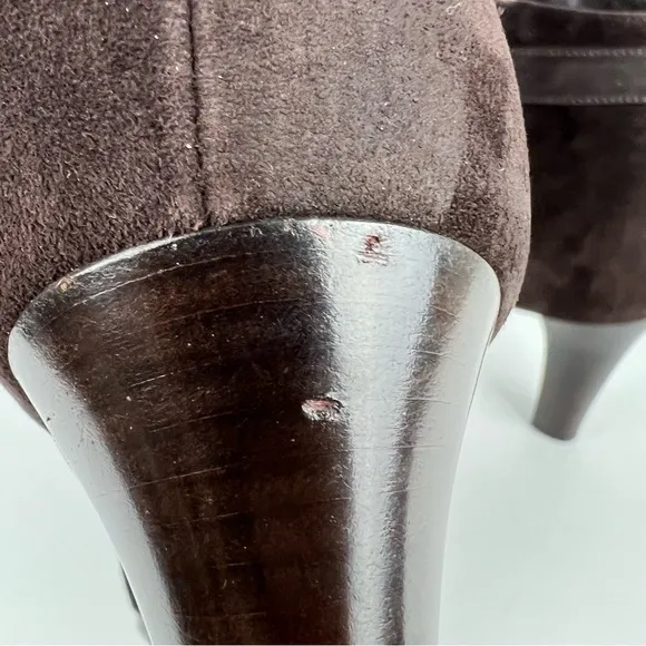 Aquatalia Rae Weatherproof Espresso Brown Suede Ankle Boot 12