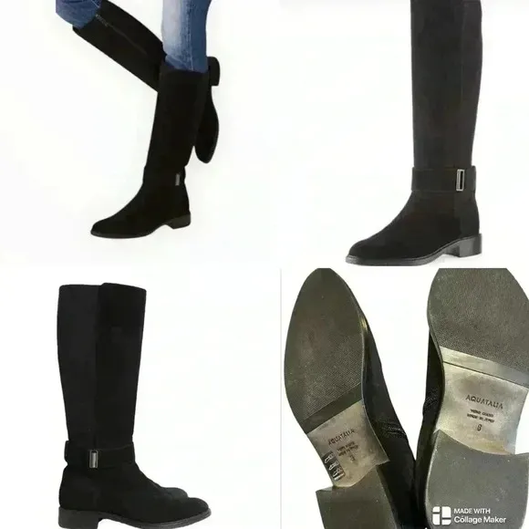 Aquatalia suede Giada riding boots