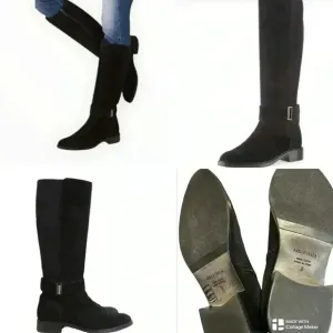 Aquatalia suede Giada riding boots