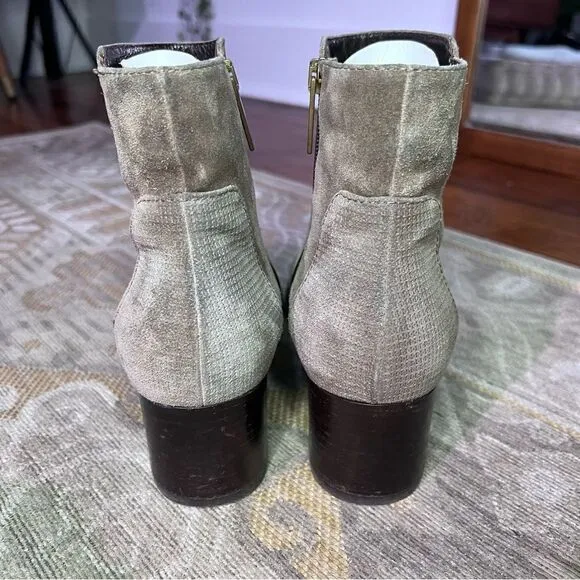 Aquatalia Tish Taupe Suede Leather Boots