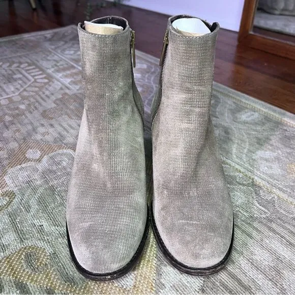 Aquatalia Tish Taupe Suede Leather Boots