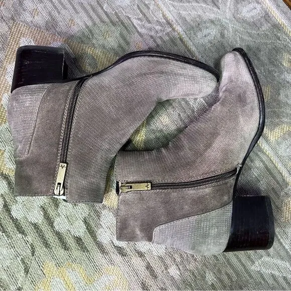 Aquatalia Tish Taupe Suede Leather Boots