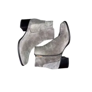 Aquatalia Tish Taupe Suede Leather Boots