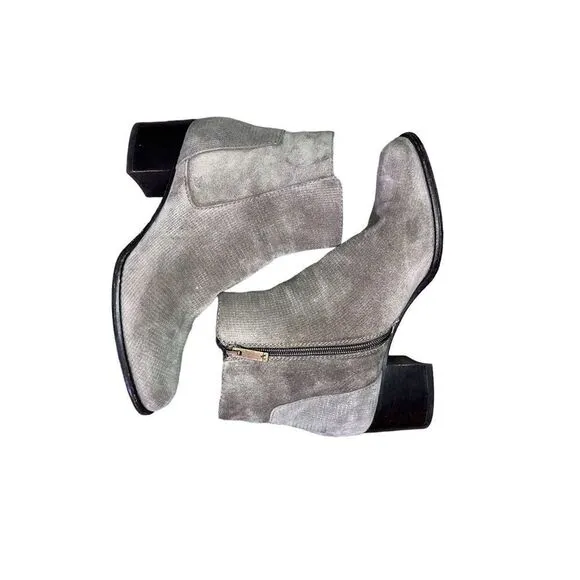 Aquatalia Tish Taupe Suede Leather Boots