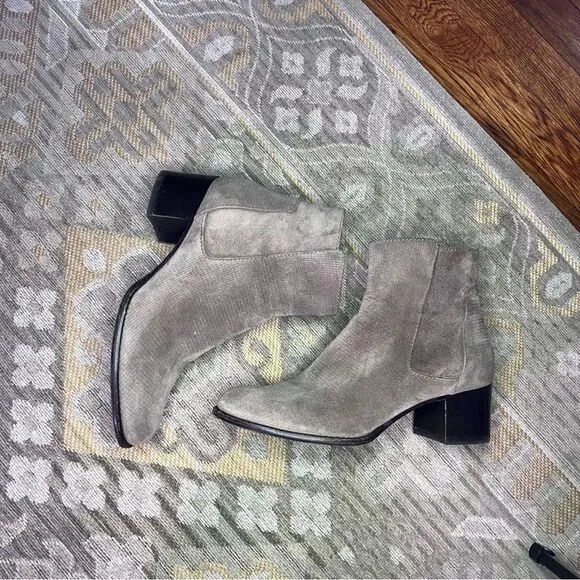 Aquatalia Tish Taupe Suede Leather Boots