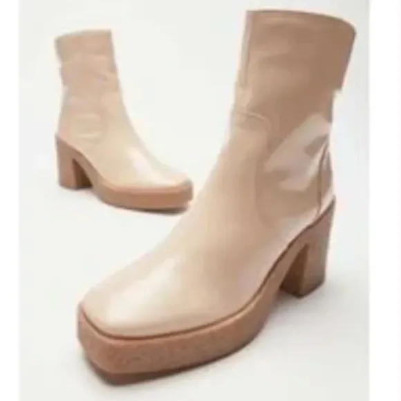 Aria Chunky Platform Hipster Boho Peasant Minimal Hippie Rock Heel Combat Boots