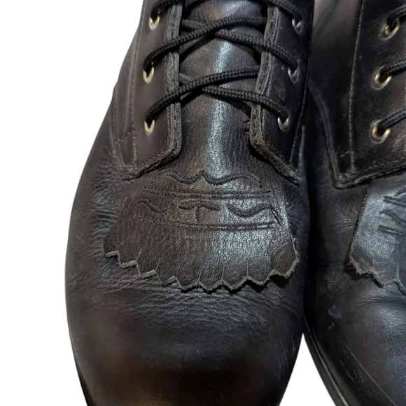 Ariat Boots 10070 Heritage Lacer Paddock Black Leather Western Size 8.5 Kiltie