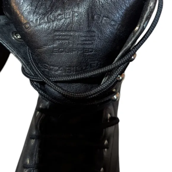 Ariat Boots 10070 Heritage Lacer Paddock Black Leather Western Size 8.5 Kiltie