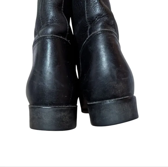 Ariat Boots 10070 Heritage Lacer Paddock Black Leather Western Size 8.5 Kiltie